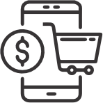 Ícone representando Consultoria, com símbolo de gráfico e análise